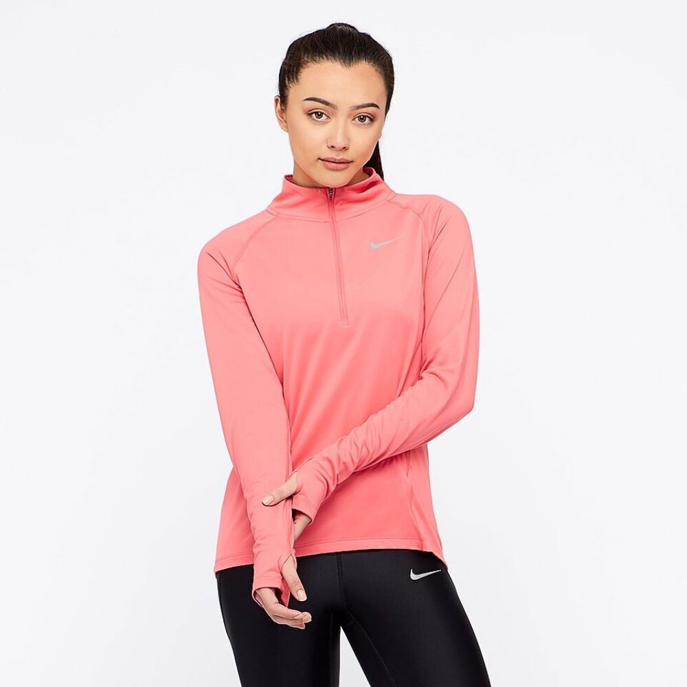 Nike Women's Coral Quarter-Zip Sweatshirt